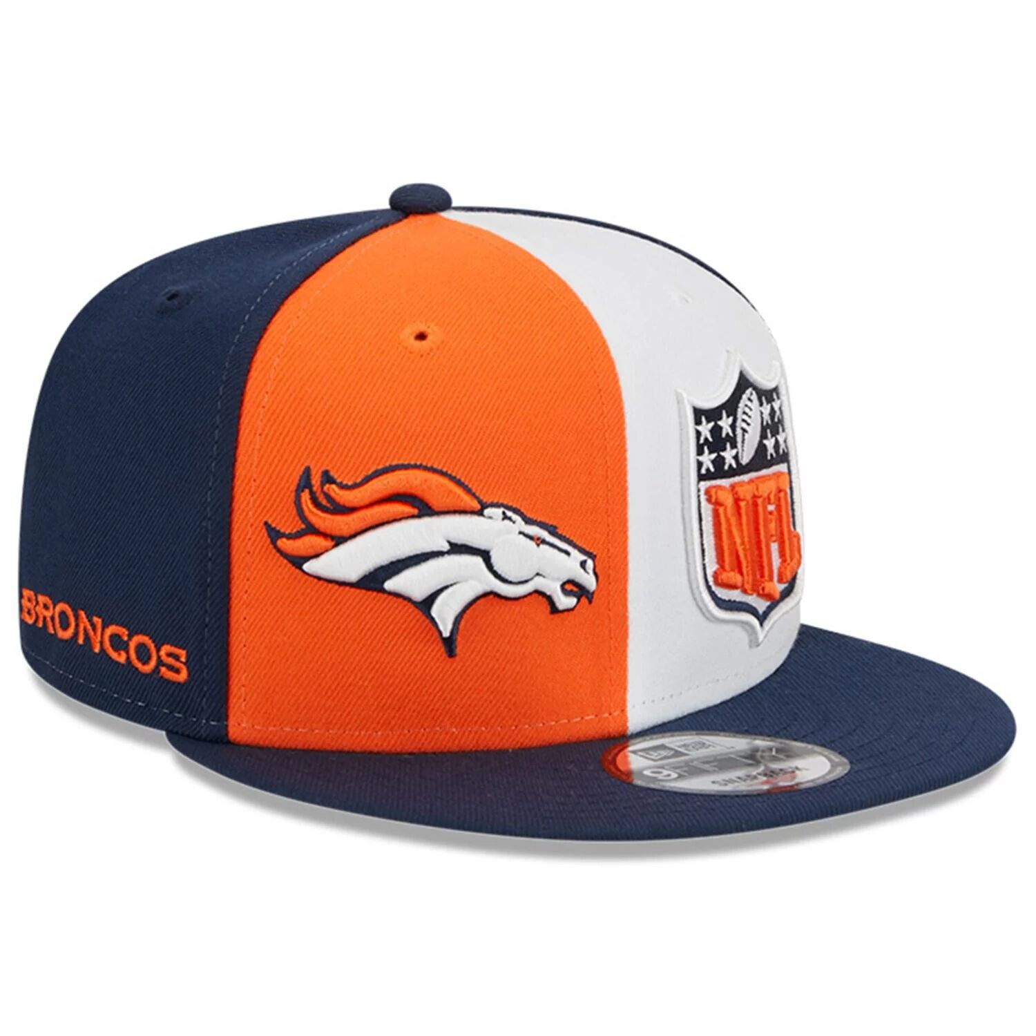 

Мужская кепка New Era оранжево-темно-синяя Denver Broncos 2023 Sideline 9FIFTY Snapback