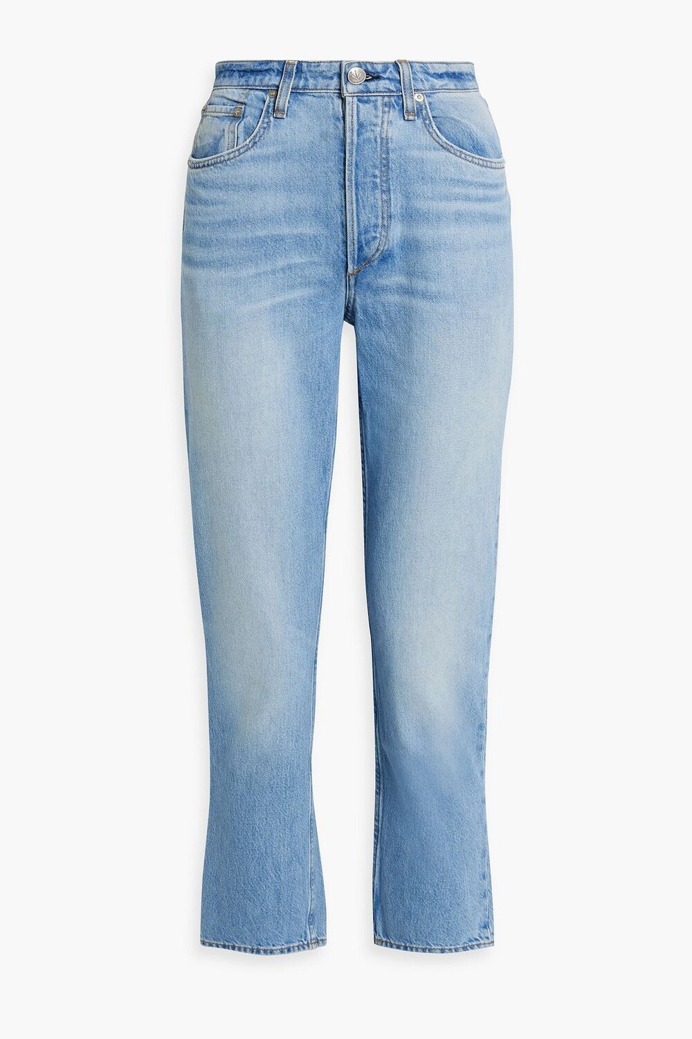 

Укороченные джинсы прямого кроя с высокой посадкой Nina RAG & BONE, синий