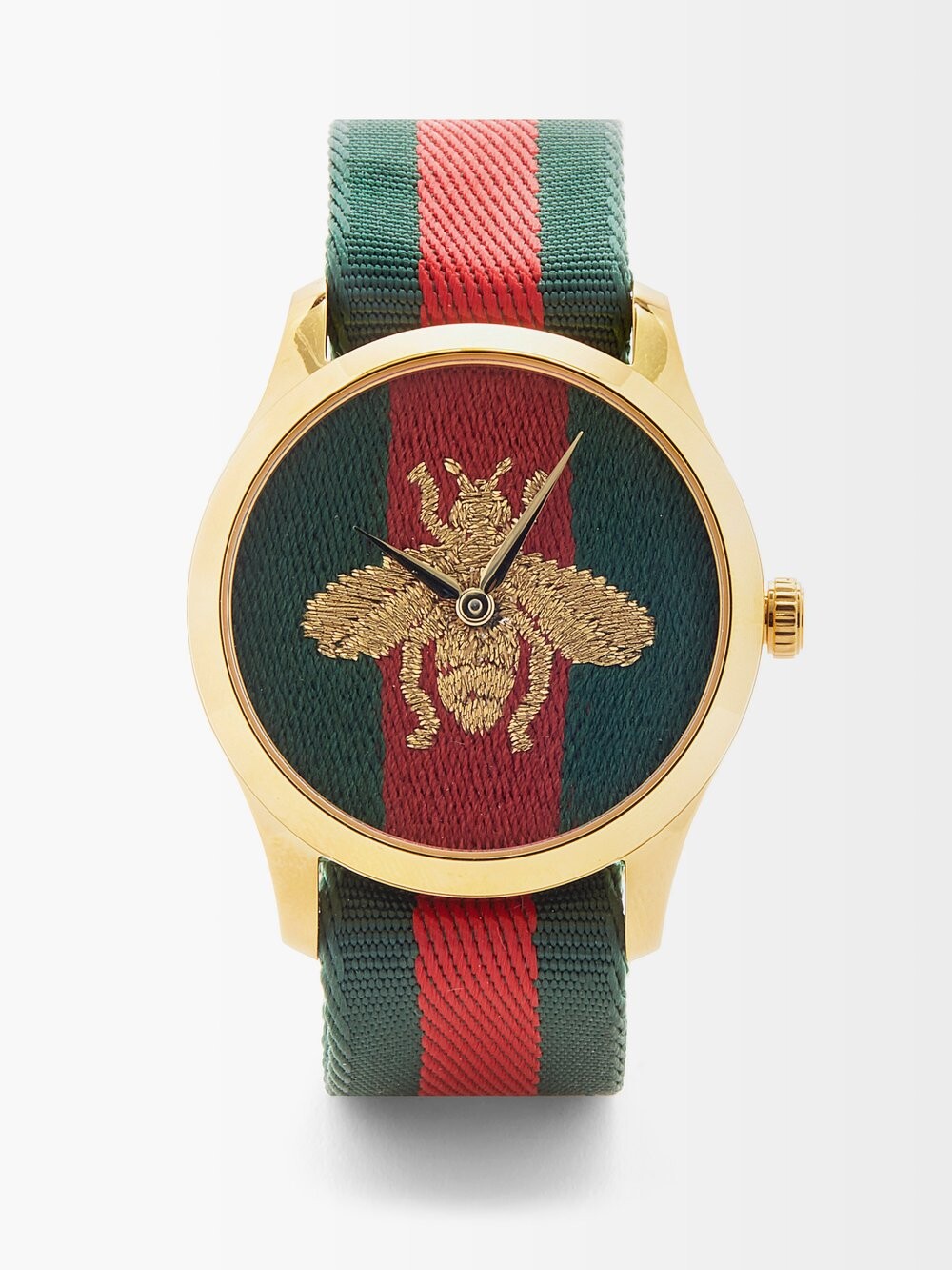 

Часы g-timeless web с полосками Gucci, зеленый