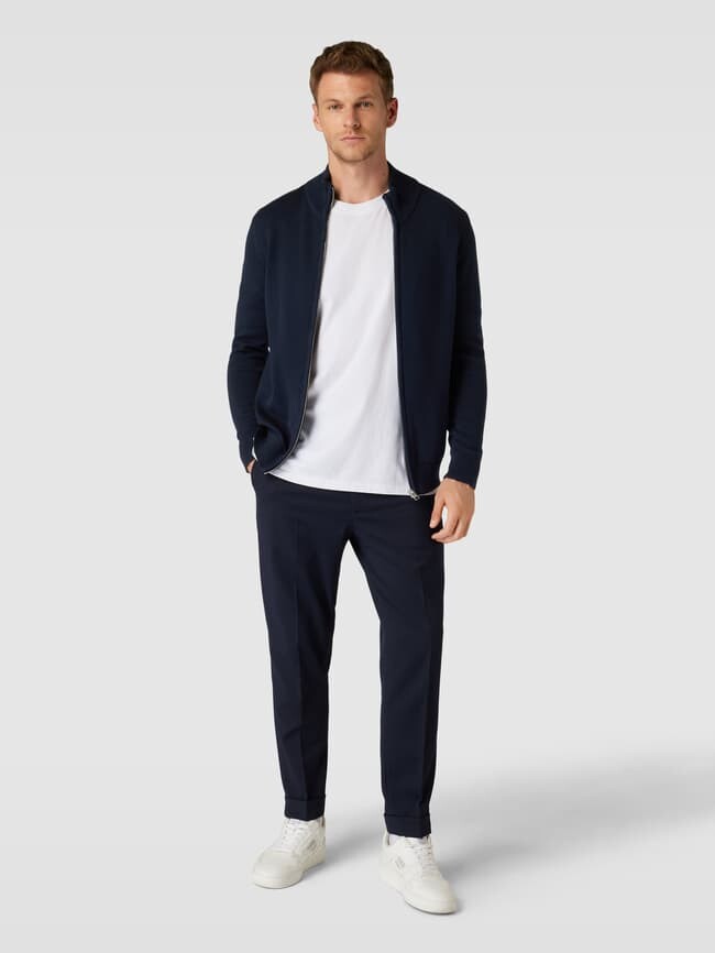

Кардиган с пришивкой этикетки модель STAND JACKET s.Oliver, темно-синий
