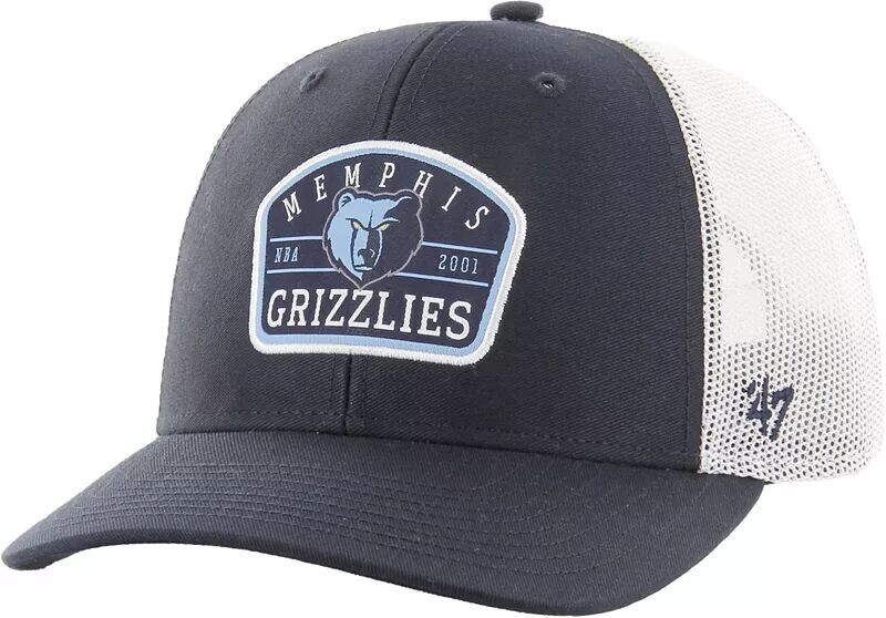 

47 Брендовая регулируемая шапка темно-синего цвета для взрослых Memphis Grizzlies Semi Trucker
