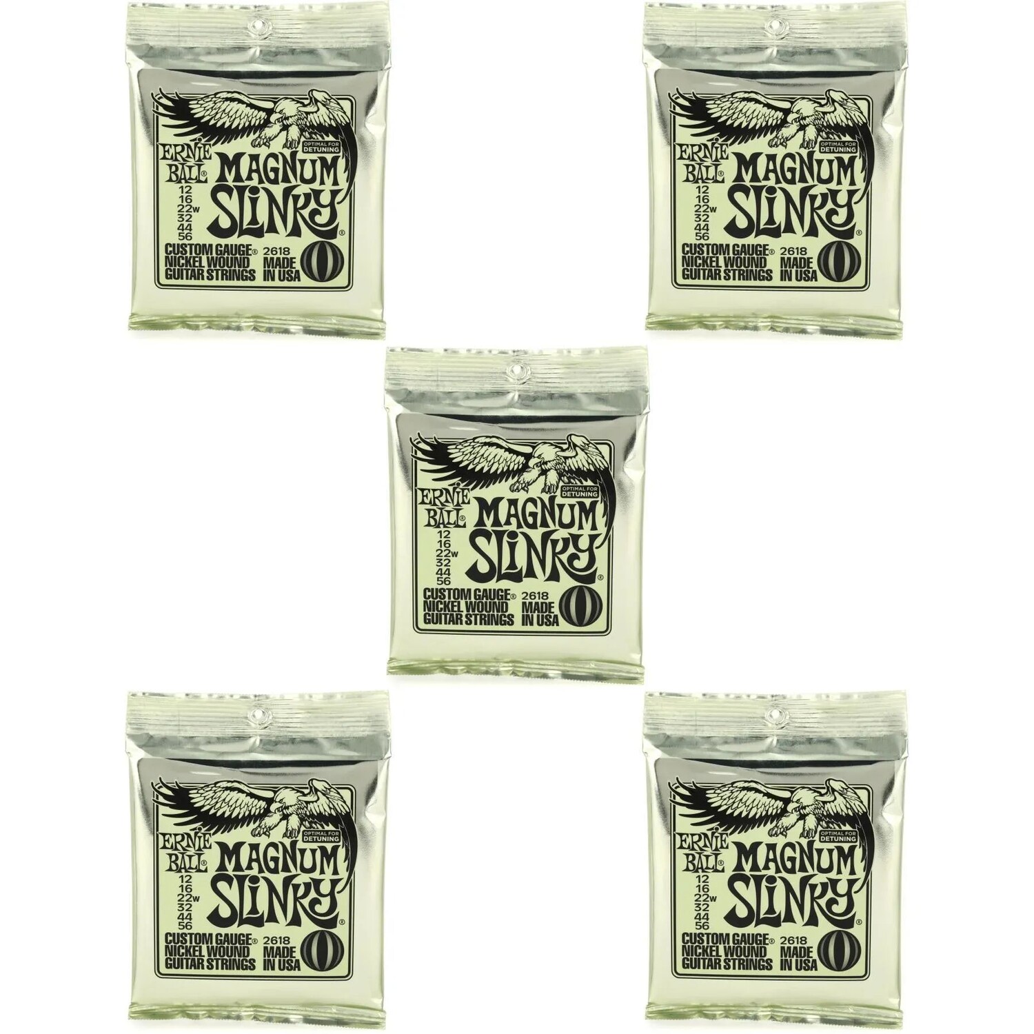 

Струны для электрогитары Ernie Ball 2618 Magnum Slinky с никелевой обмоткой — .012-.056 (5 шт.)