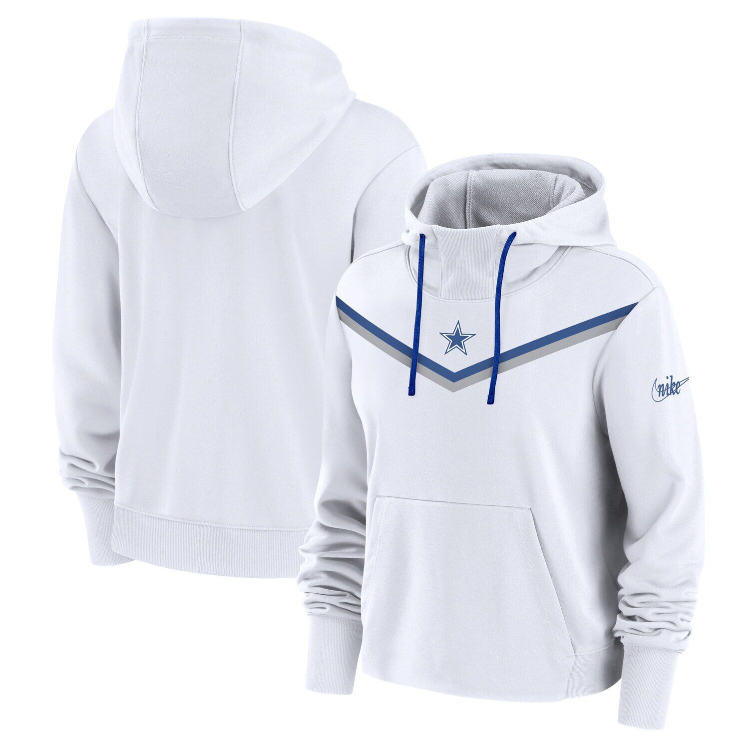 

Женский белый пуловер с капюшоном Nike Dallas Cowboys Historic Performance Nike