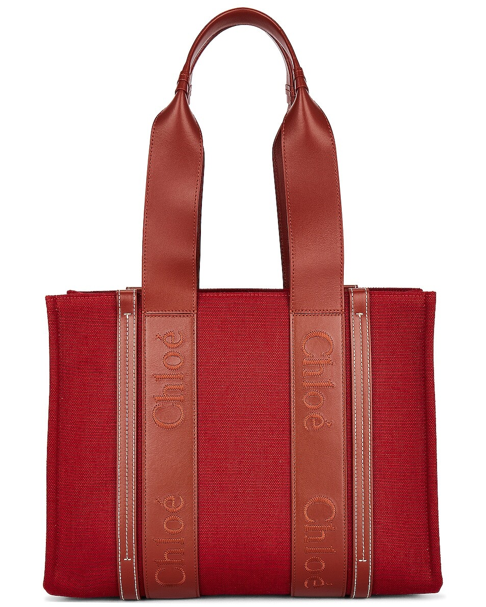 

Сумка-тоут Chloe Woody, цвет Dark Red
