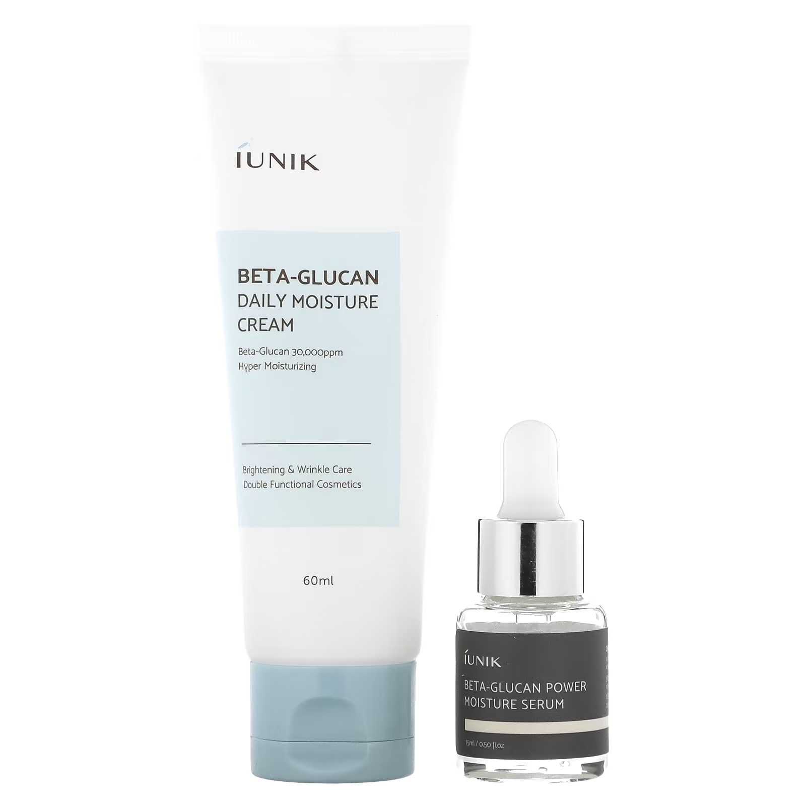 цена iUNIK Beta-Glucan Edition Набор для ухода за кожей, крем и мини-сыворотка, набор из 2 предметов