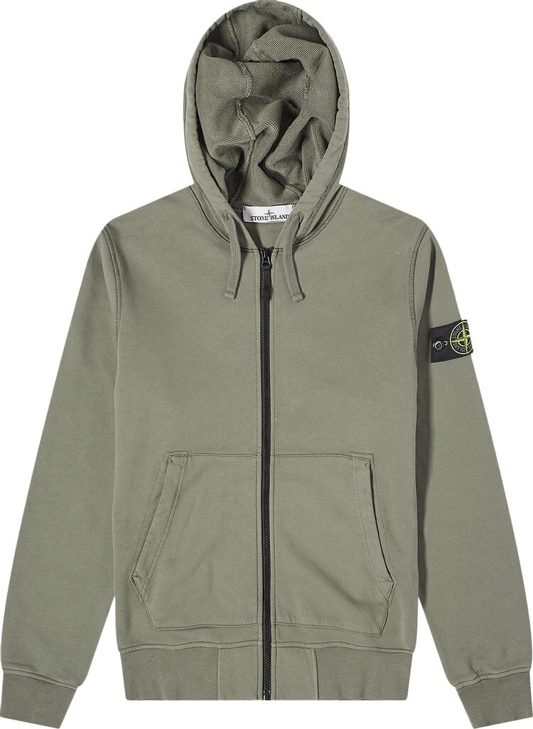 

Худи Stone Island Zip 'Musk', зеленый