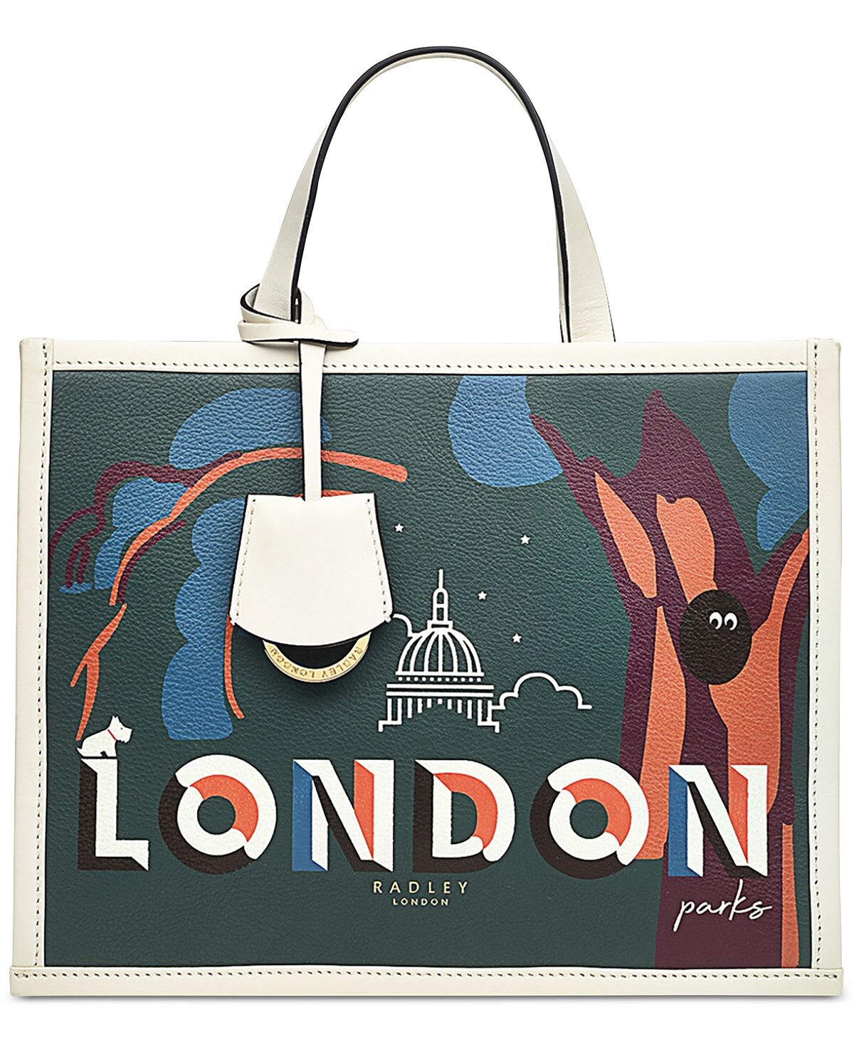

Маленькая кожаная сумка-тоут London с принтом Radley London