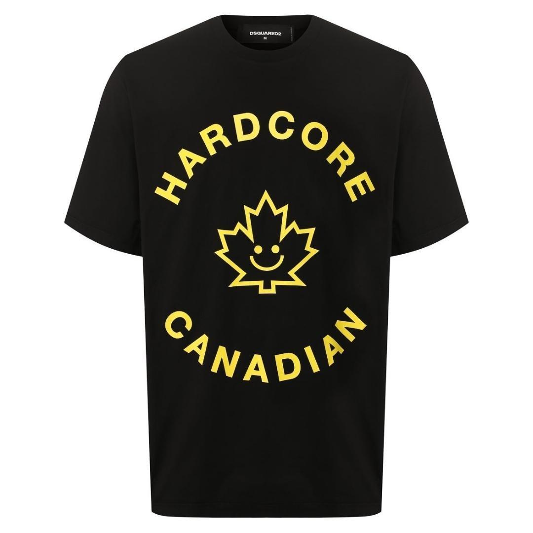 цена Черная футболка Hardcore Canadian Maple Leaf Dsquared2, черный