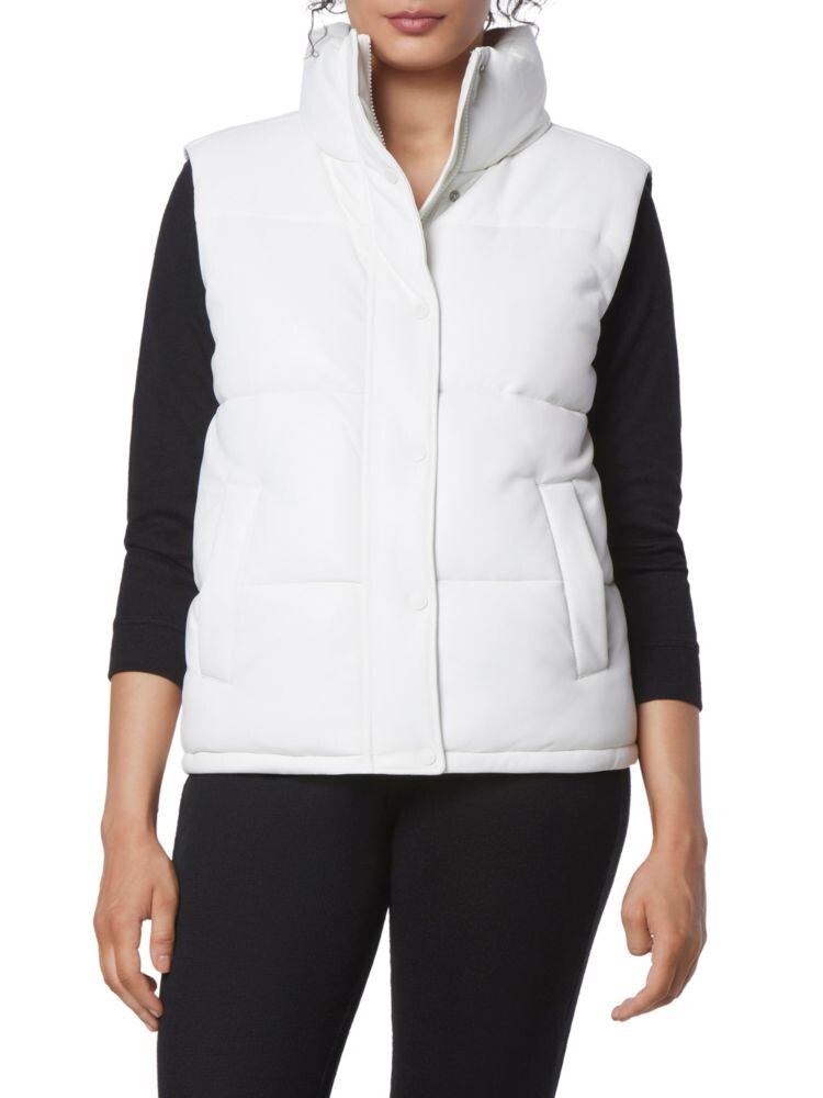 

Пуховик из искусственной кожи Andrew Marc, цвет Winter White
