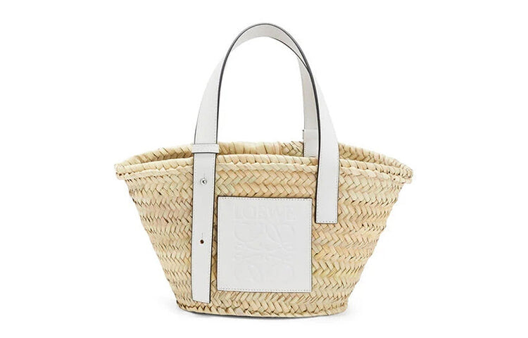 

Сумка Loewe из пальмового листа и телячьей кожи, белый