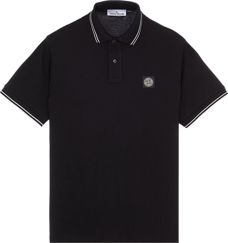 

Рубашка Stone Island Compass Patch Logo Polo 'Black', черный