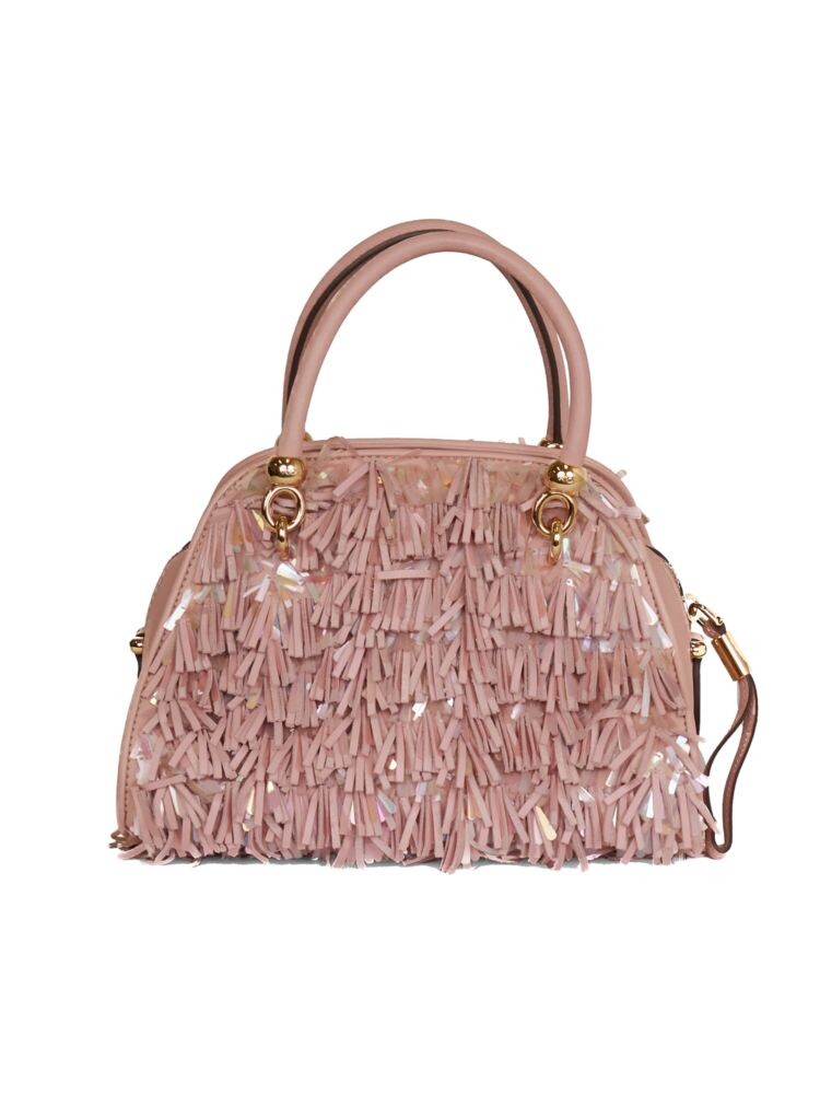 

Сумка с бахромой на верхней ручке Tod'S, цвет Light Pink