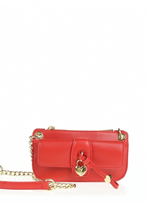 

Красная женская сумка через плечо на магните Love Moschino