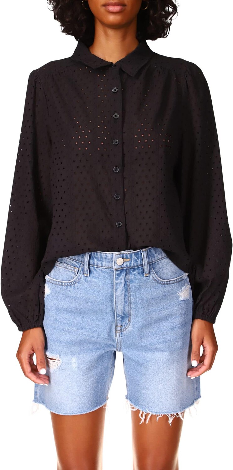 

Рубашка Heirloom Button Front Top Sanctuary, черный