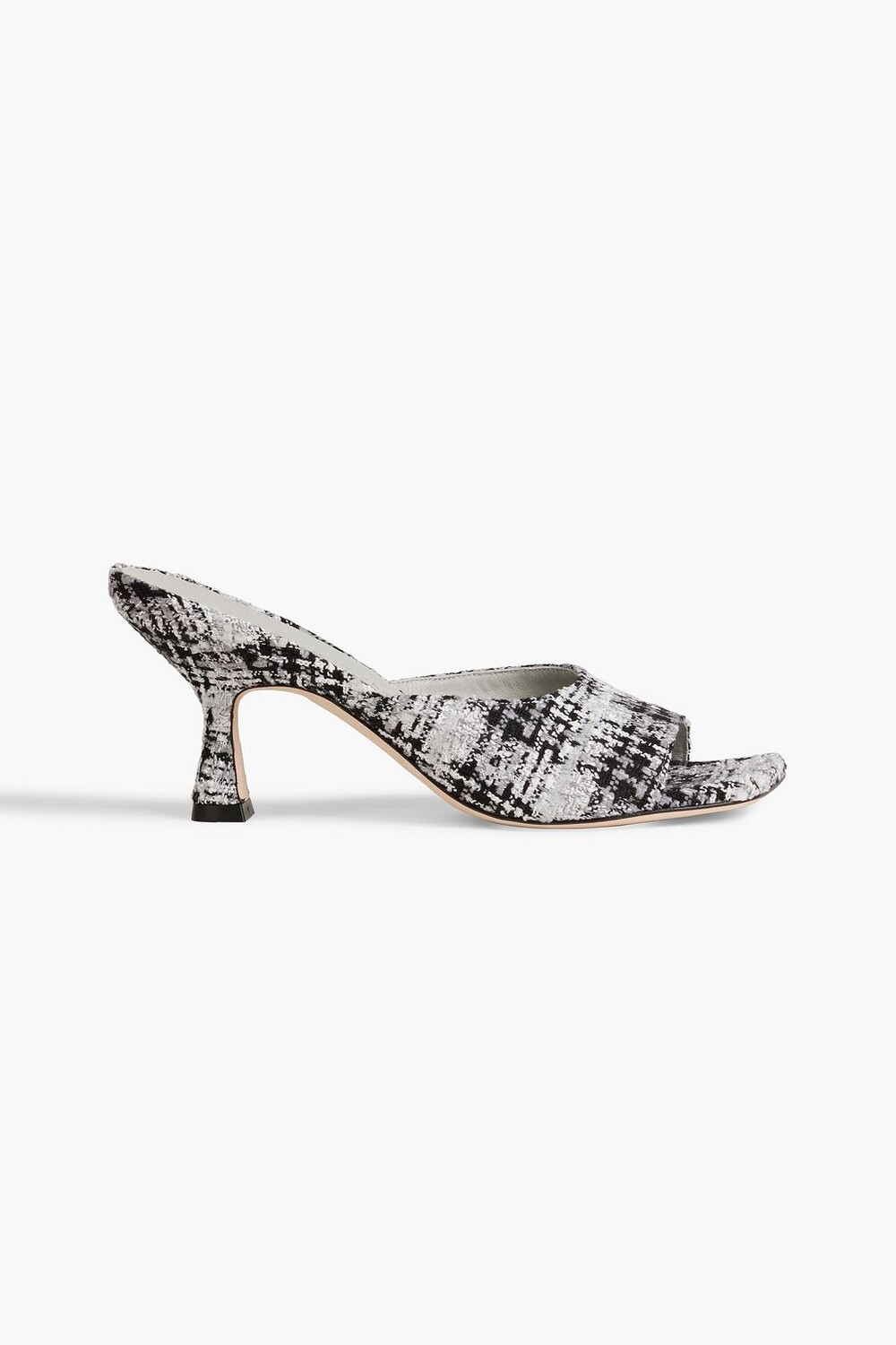 

Твидовые мюли Tia 75 STUART WEITZMAN, серый