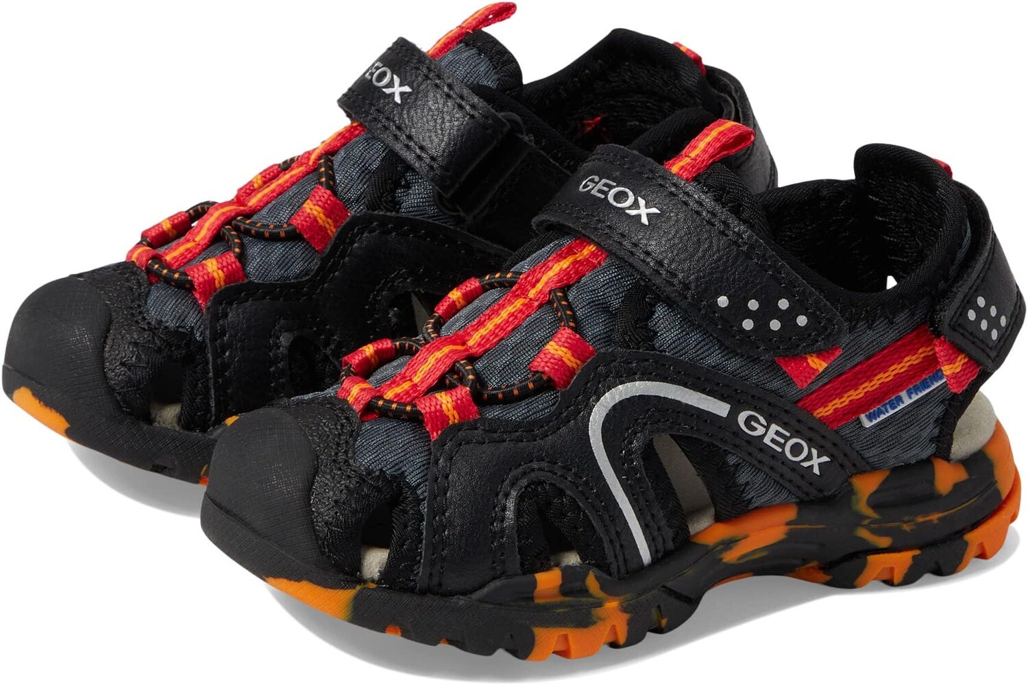 

Сандалии Borealis 21 (Toddler/Little Kid/Big Kid) Geox, цвет Black/Red