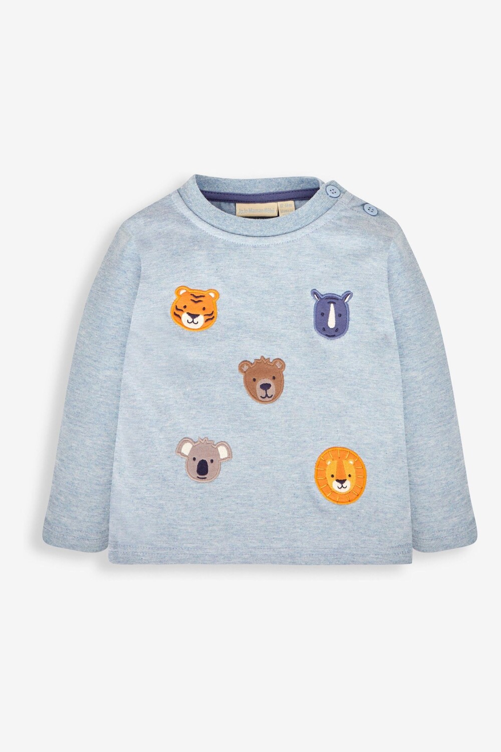 

Топ с аппликацией JoJo Maman Bébé Animal Heads Jojo Maman Bébé, синий