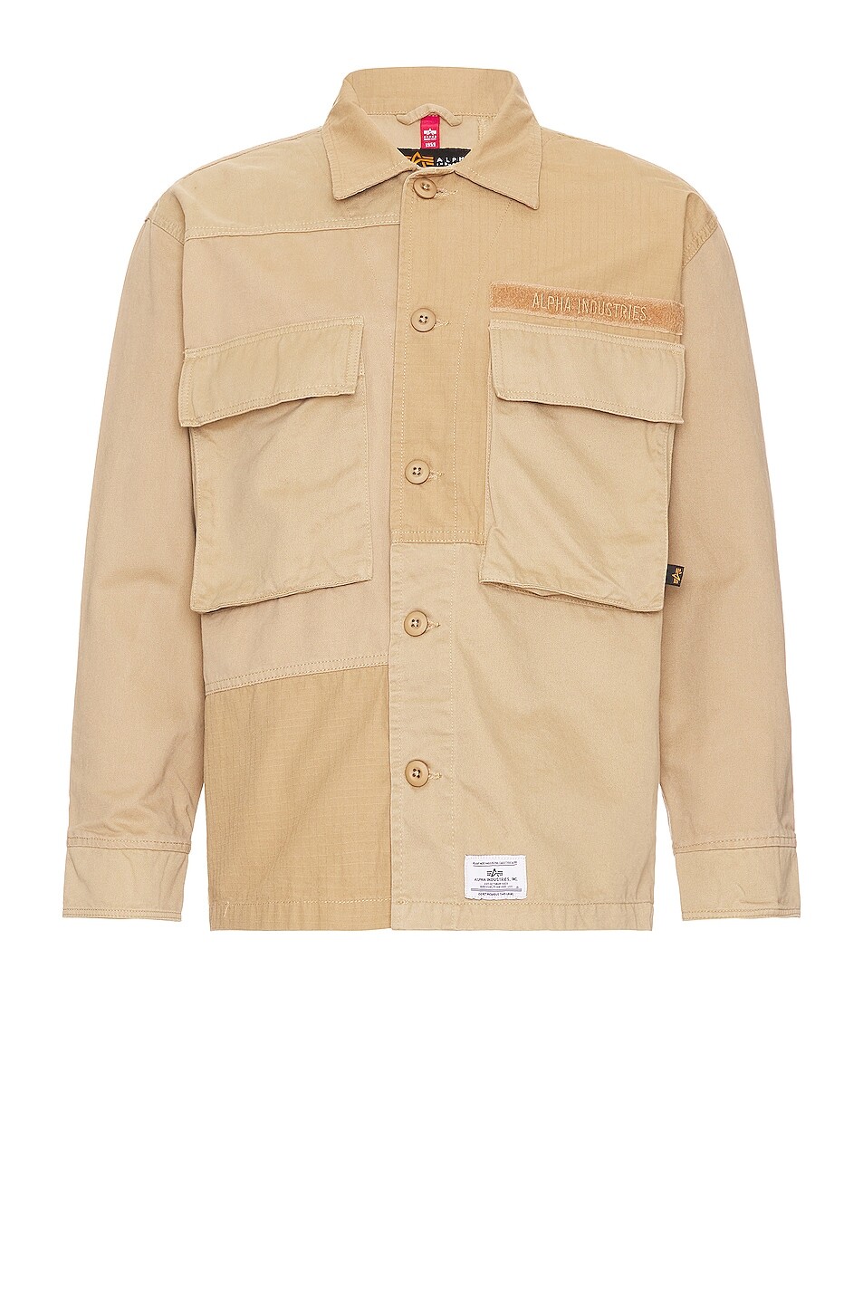 

Куртка Alpha Industries Mixed Media Shirt, цвет Vintage Khaki