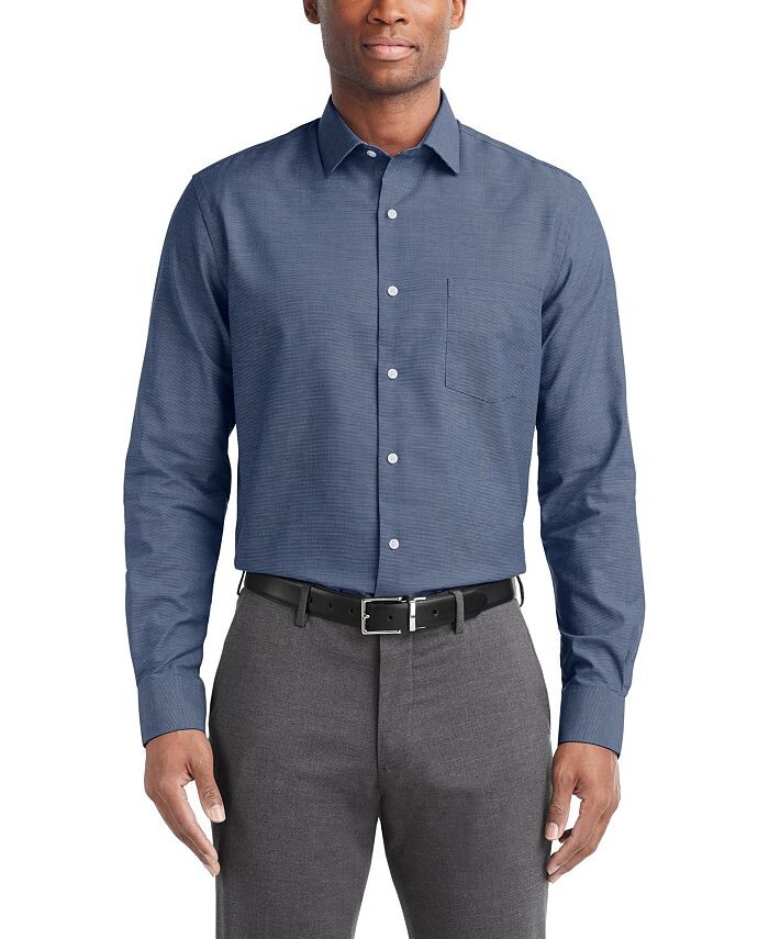 

Мужская классическая рубашка классического кроя Stain Shield Van Heusen, синий