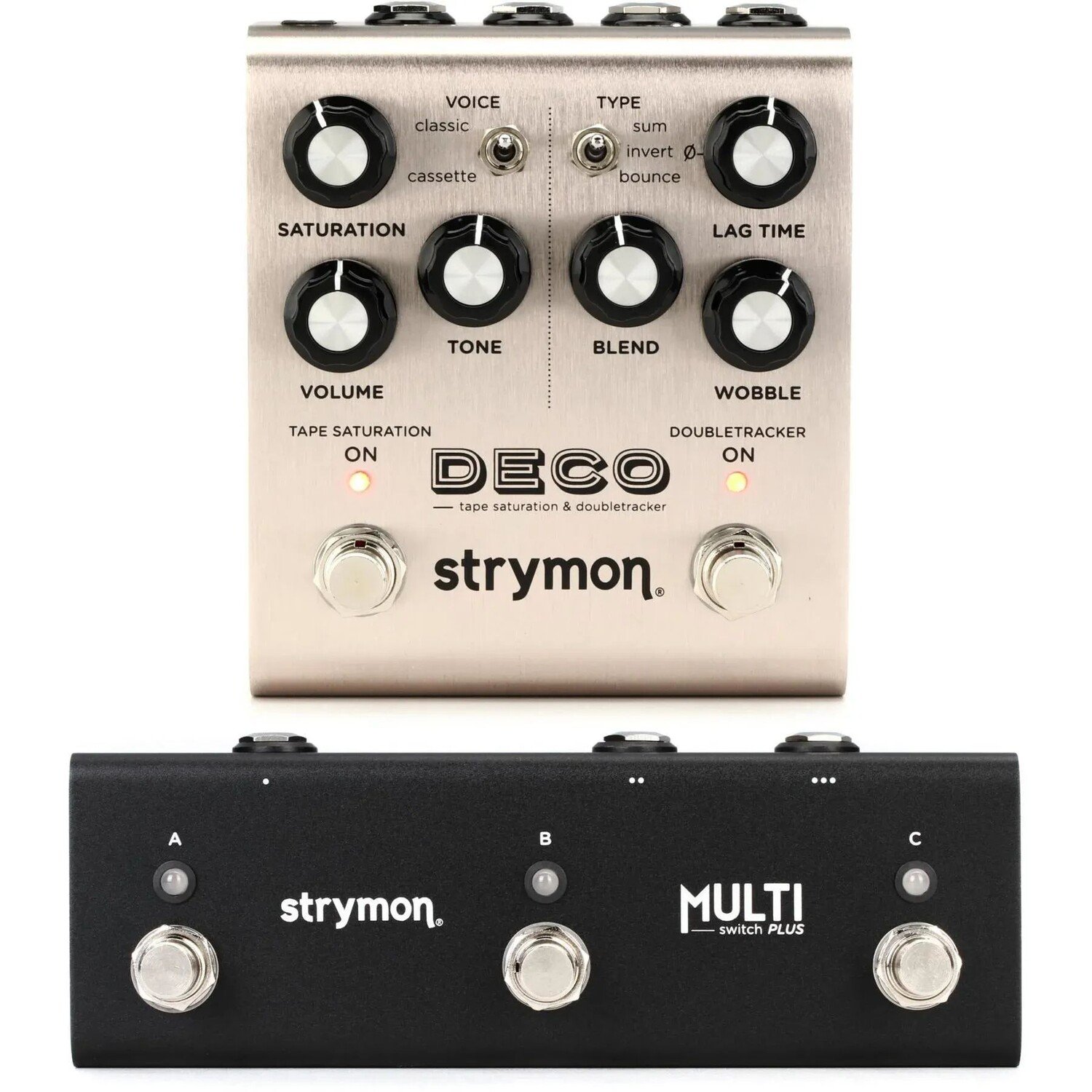 

Педаль Strymon Deco Tape Saturation и Doubletracker Delay с пакетом Multi Switch Plus Pack