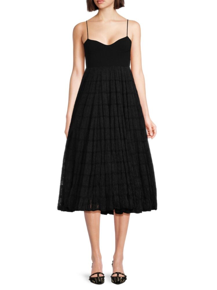 

Расклешенное платье из смеси мохера Redvalentino, цвет Nero