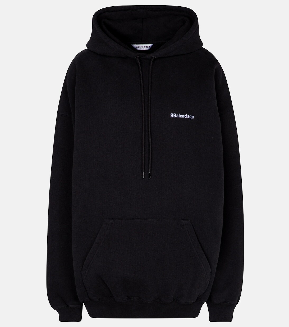 

Худи с логотипом из хлопка BALENCIAGA, черный
