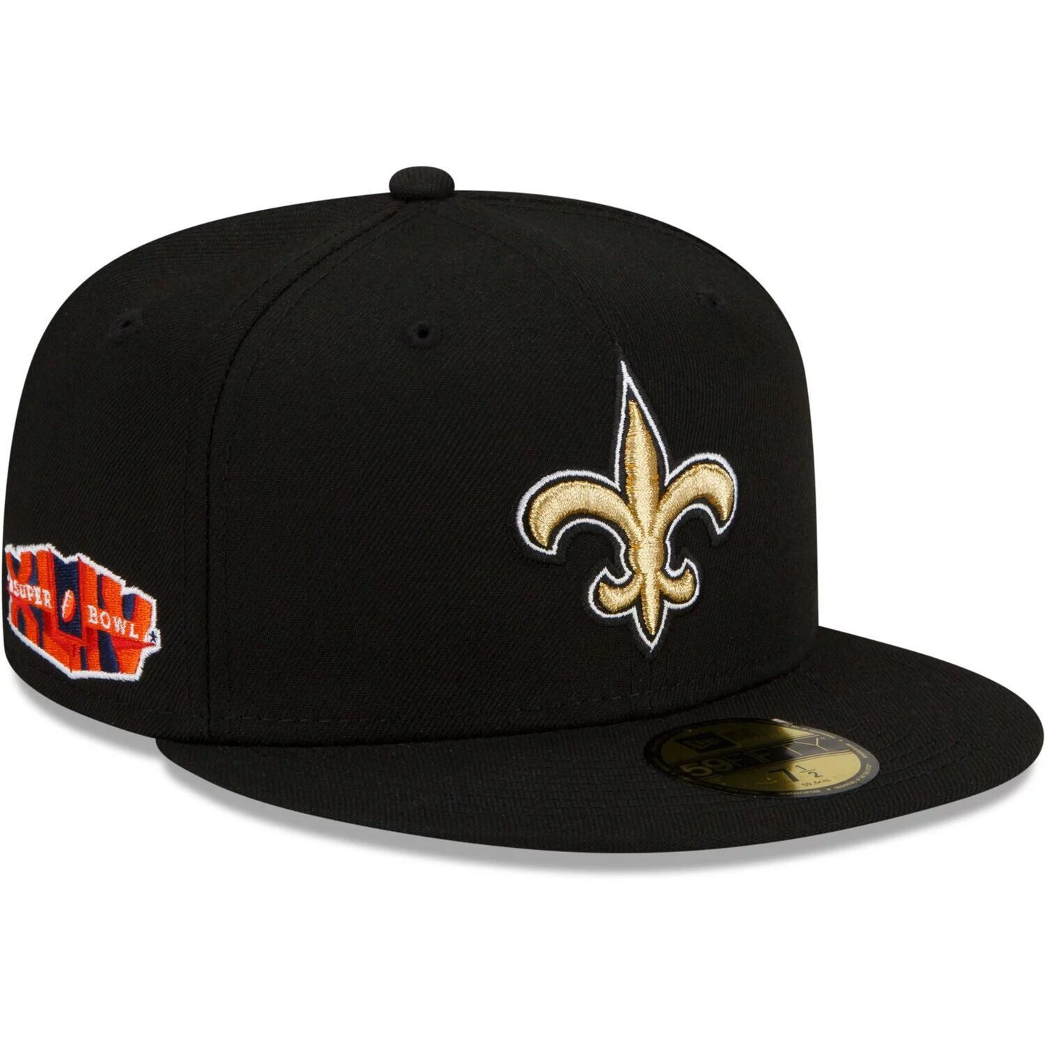 

Мужская облегающая шляпа New Era Black New Orleans Saints Patch Up Super Bowl XLIV 59FIFTY