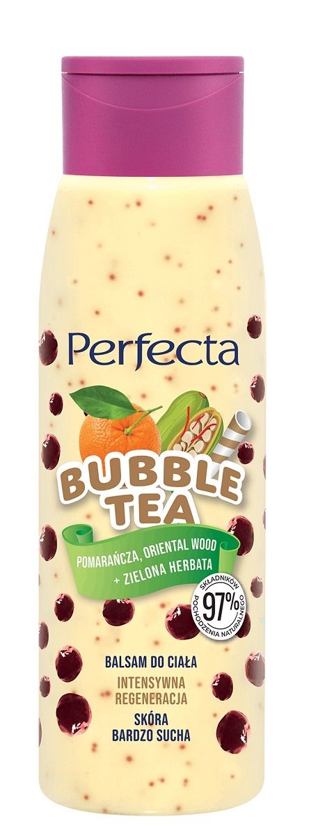 цена Perfecta Bubble Tea Pomarańcza, Oriental Wood + Zielona Herbata лосьон для тела, 400 ml