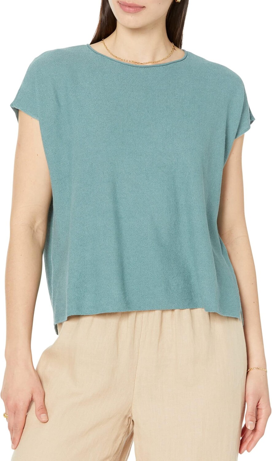 

Топ с круглым вырезом Eileen Fisher, цвет Amalfi