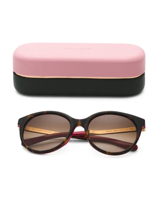 

Круглые солнцезащитные очки 53 мм Kate Spade, цвет Multi