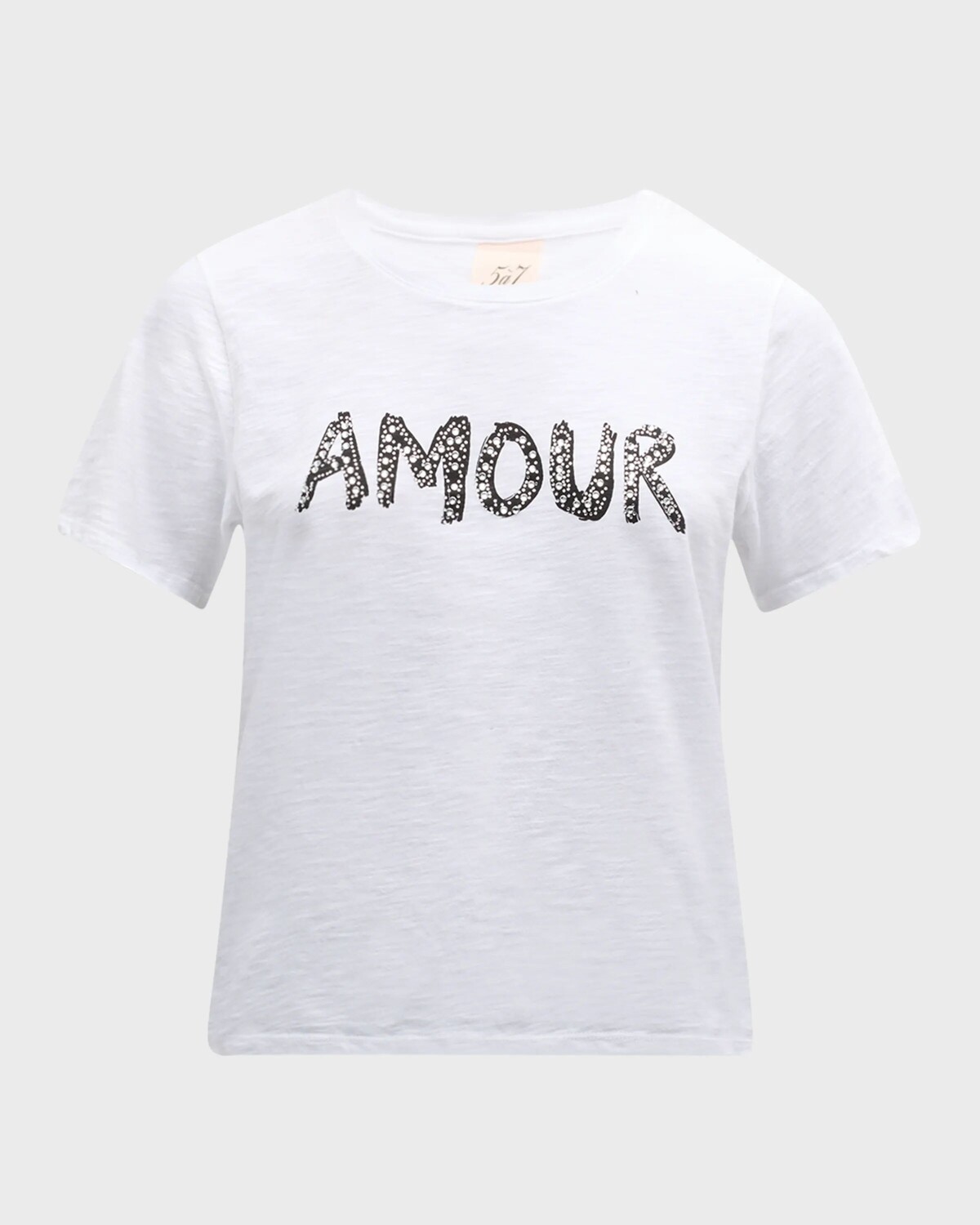 

Укороченная футболка Amour со стразами Cinq A Sept, цвет Whiteblack