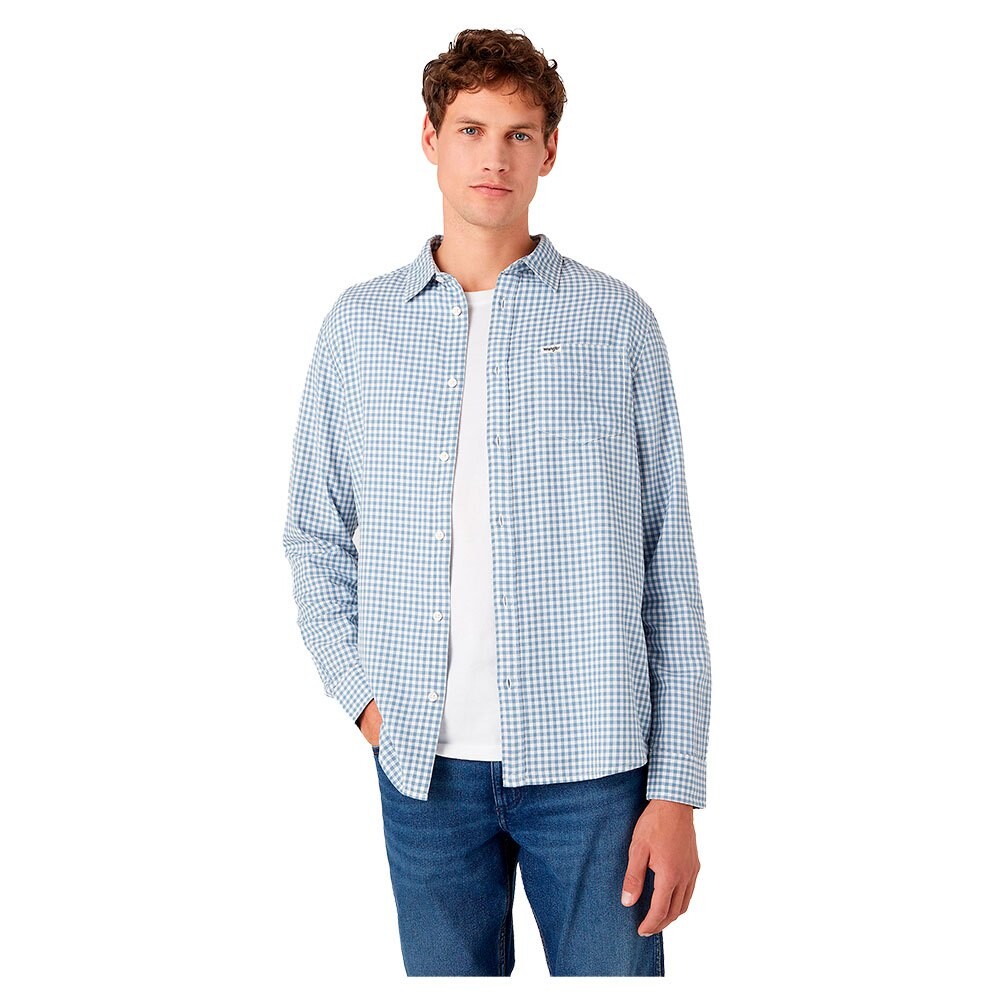 

Рубашка с длинным рукавом Wrangler 1 Pocket Regular Fit, синий