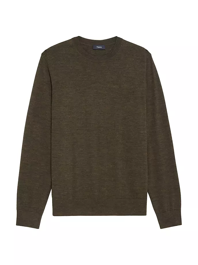 Шерстяной свитер с круглым вырезом Theory, цвет uniform melange