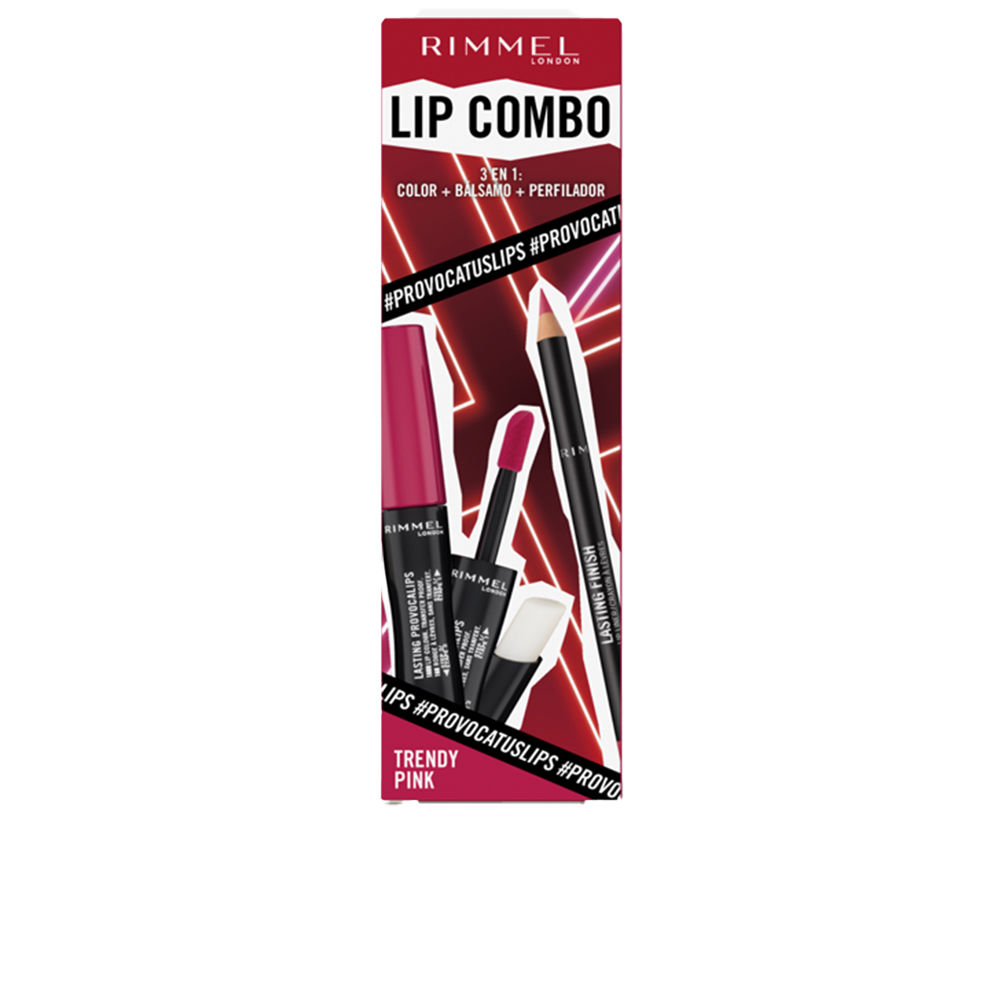 Губная помада Lip combo provocalips lote Rimmel london, 2 шт, Trendy pink