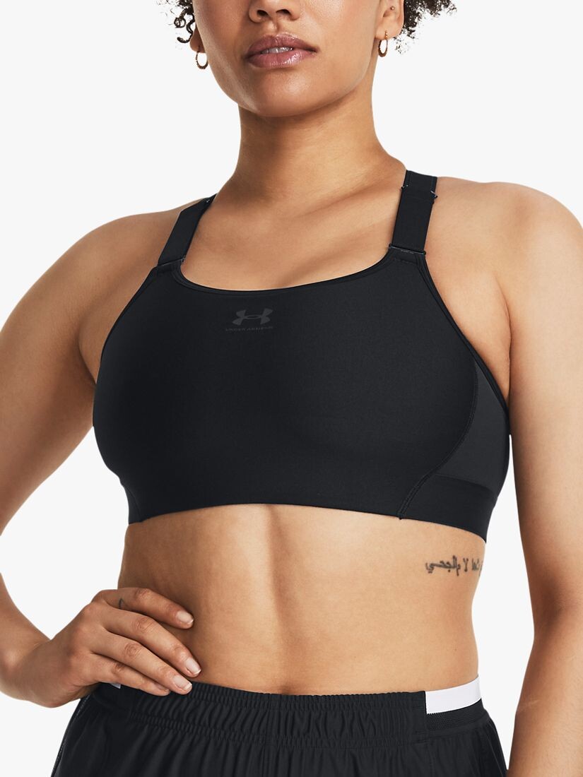 

Спортивный бюстгальтер HeatGear Armor High Under Armour, черный/угольно-серый
