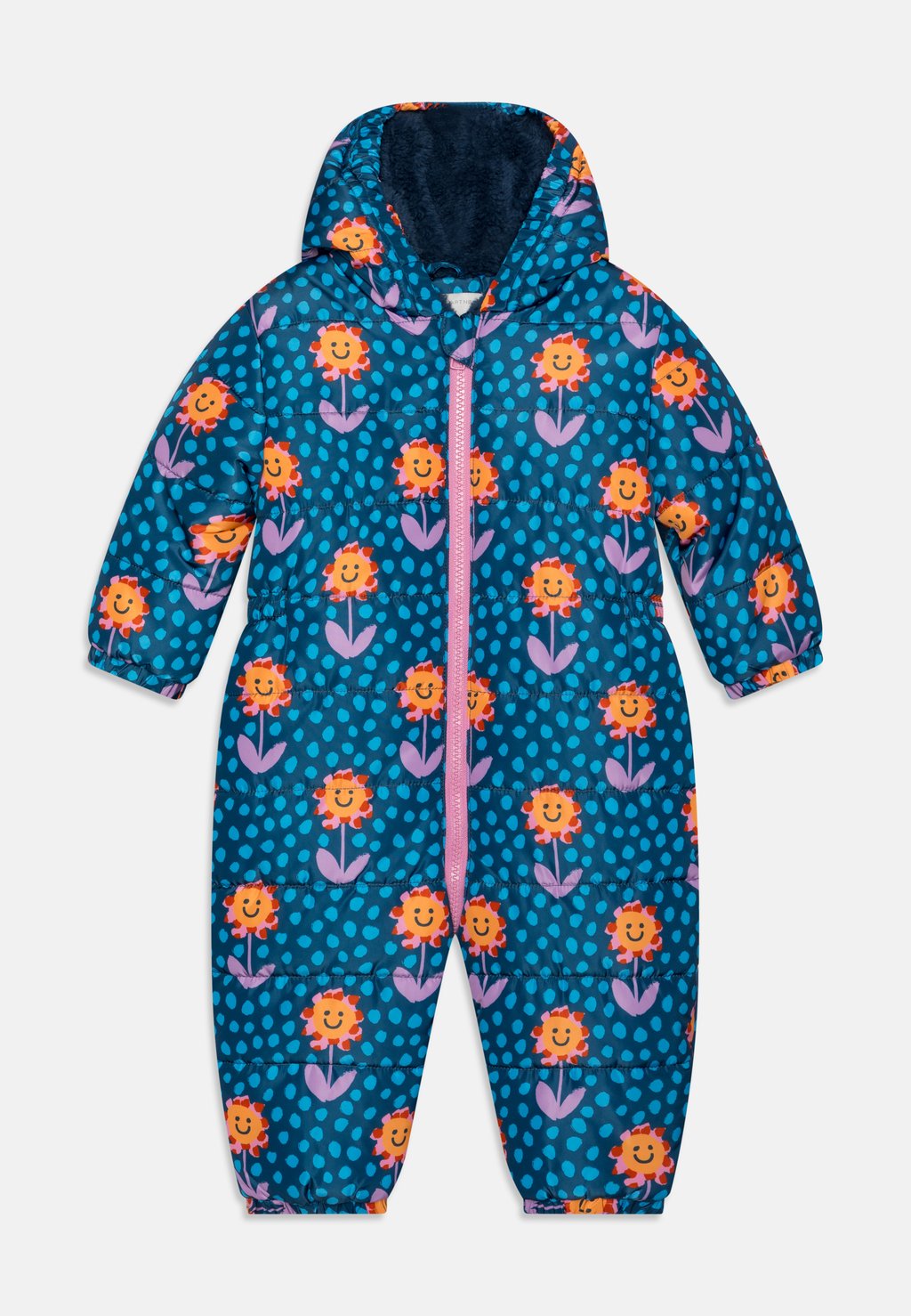 

Зимний комбинезон PUFFER SNOWSUIT TECHNICAL FABRIC HAPPY FLOWERS BASE BABY GIRL Stella McCartney Kids, цвет blu/multi-coloured