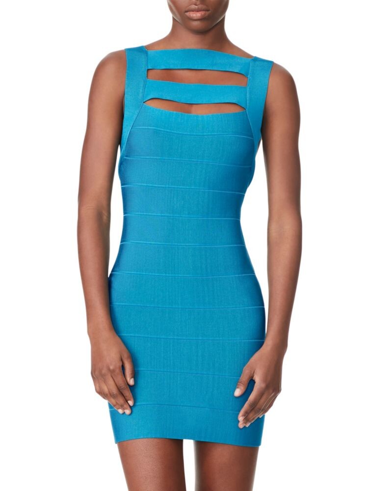 Миниатюрное облегающее платье Icon Bandage Herve Leger, бирюзовый bellec herve chez scarlette