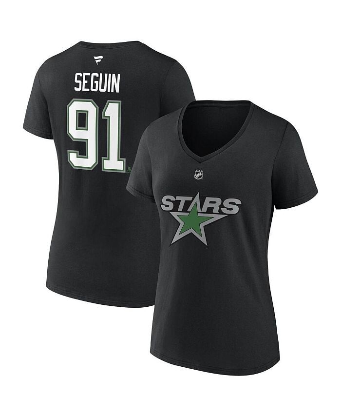 

Женская черная футболка с v-образным вырезом с именем и номером Tyler Seguin Dallas Stars Special Edition 2.0 Fanatics, черный