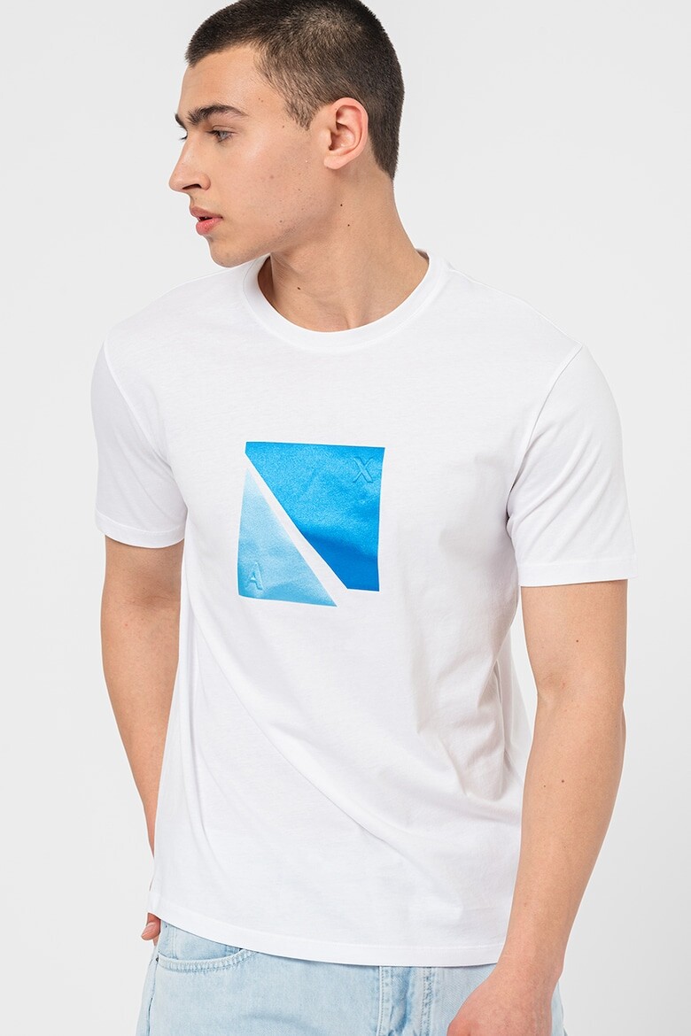 

Футболка с овальным вырезом Armani Exchange, белый