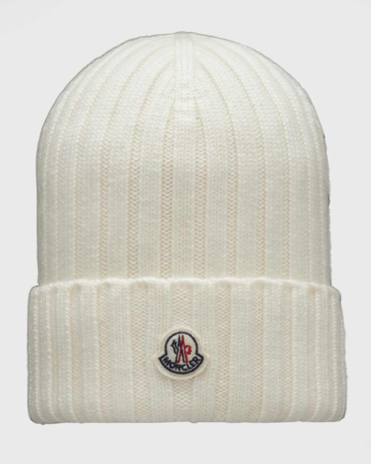 

Шерстяная шапка в рубчик Moncler, белый