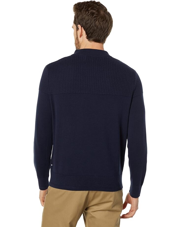 цена Свитер Nautica Textured Long Sleeve Henley, цвет Navy Seas