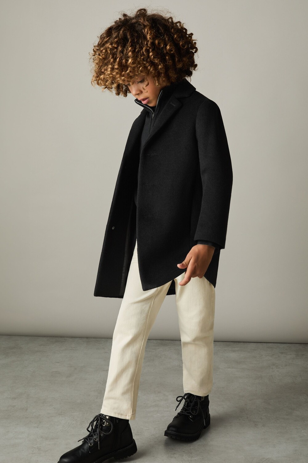 

Однобортное пальто Gable Reiss, черный