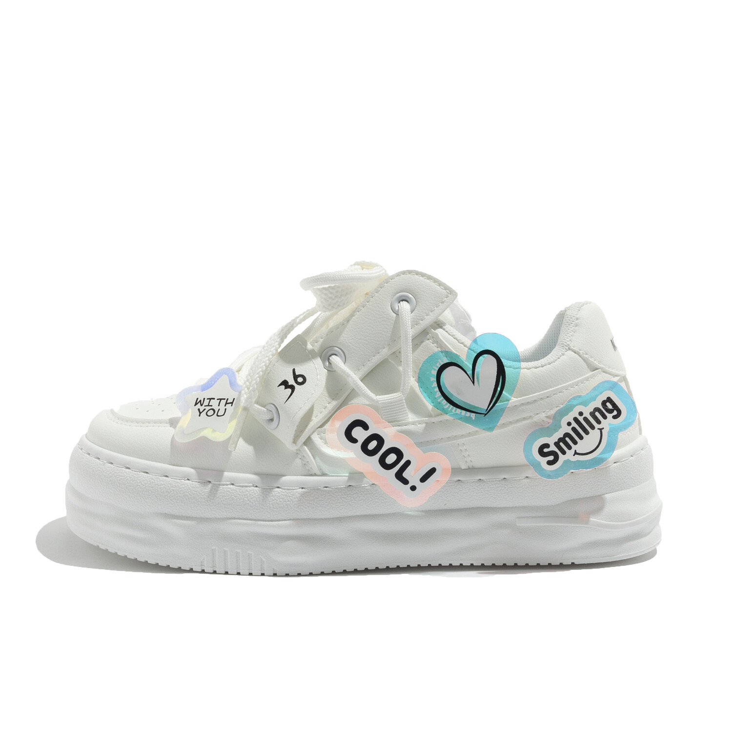 

Кроссовки MEAKKEA Skateboarding Shoes Women's Low-top, бежевый