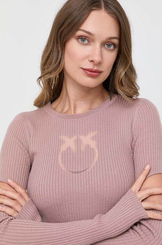 

Шерстяной свитер Pinko, розовый