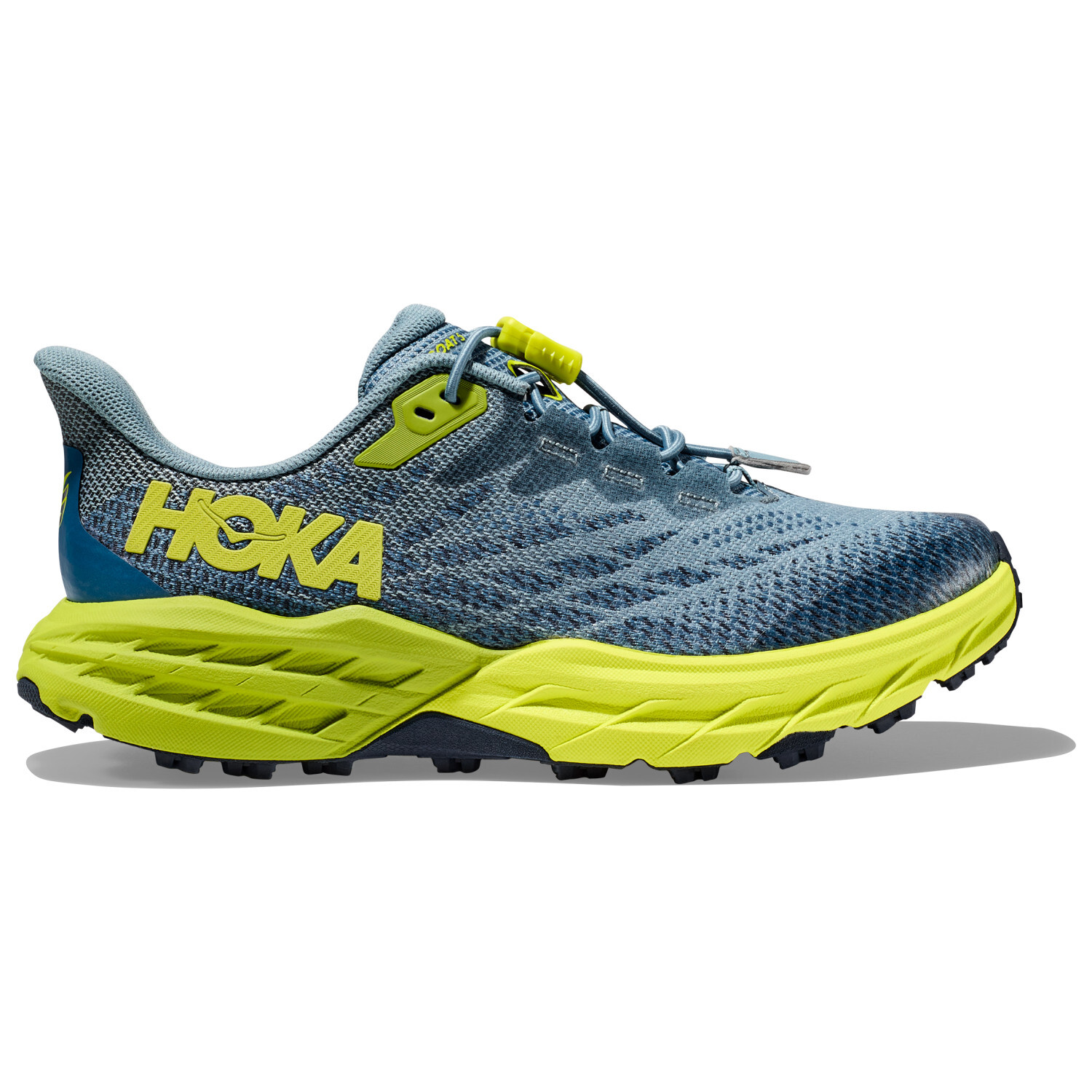 

Мультиспортивная обувь Hoka Kid's Speedgoat 5, цвет Stone Blue/Dark Citron