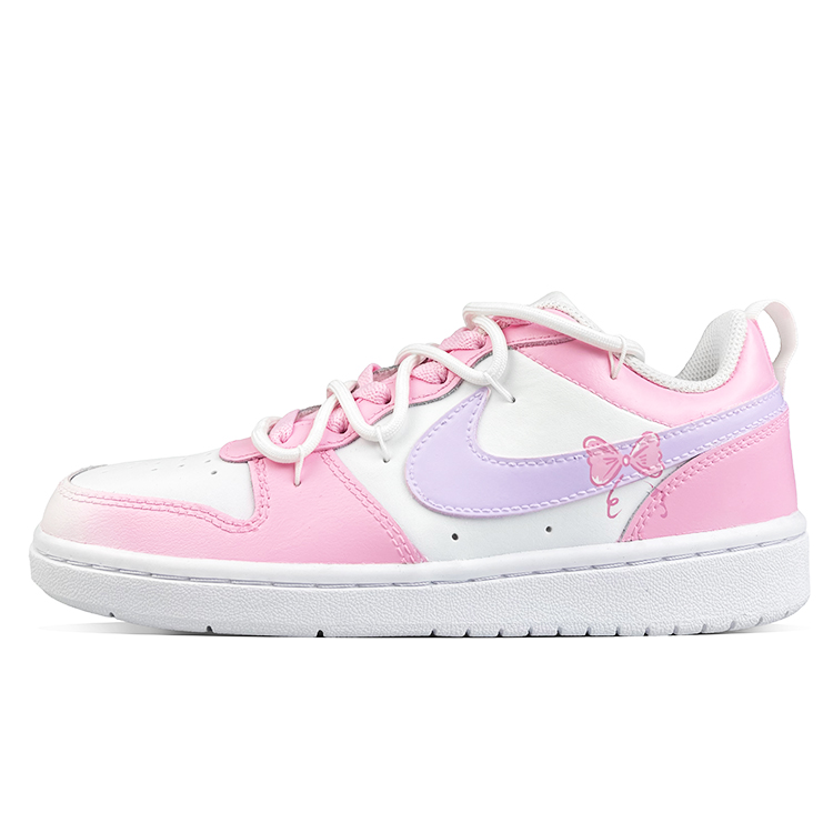 

Кроссовки Nike Court Borough Skateboarding Shoes Women's Low-top Pink/purple/white, белый