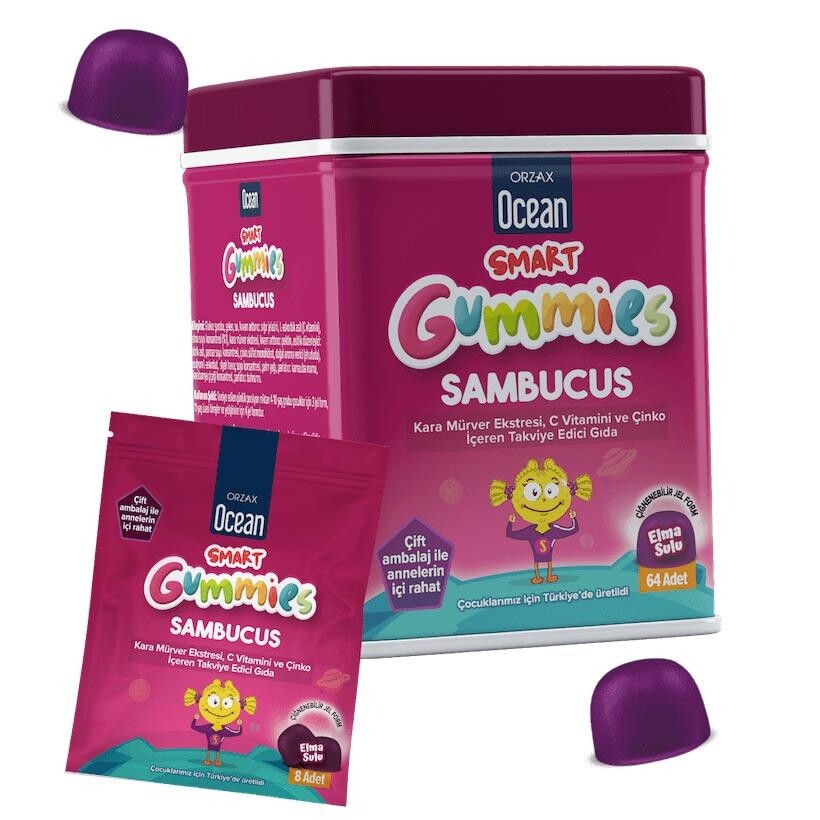

Жевательные таблетки Ocean Smart Gummies Sambucus 64 шт. ORZAX