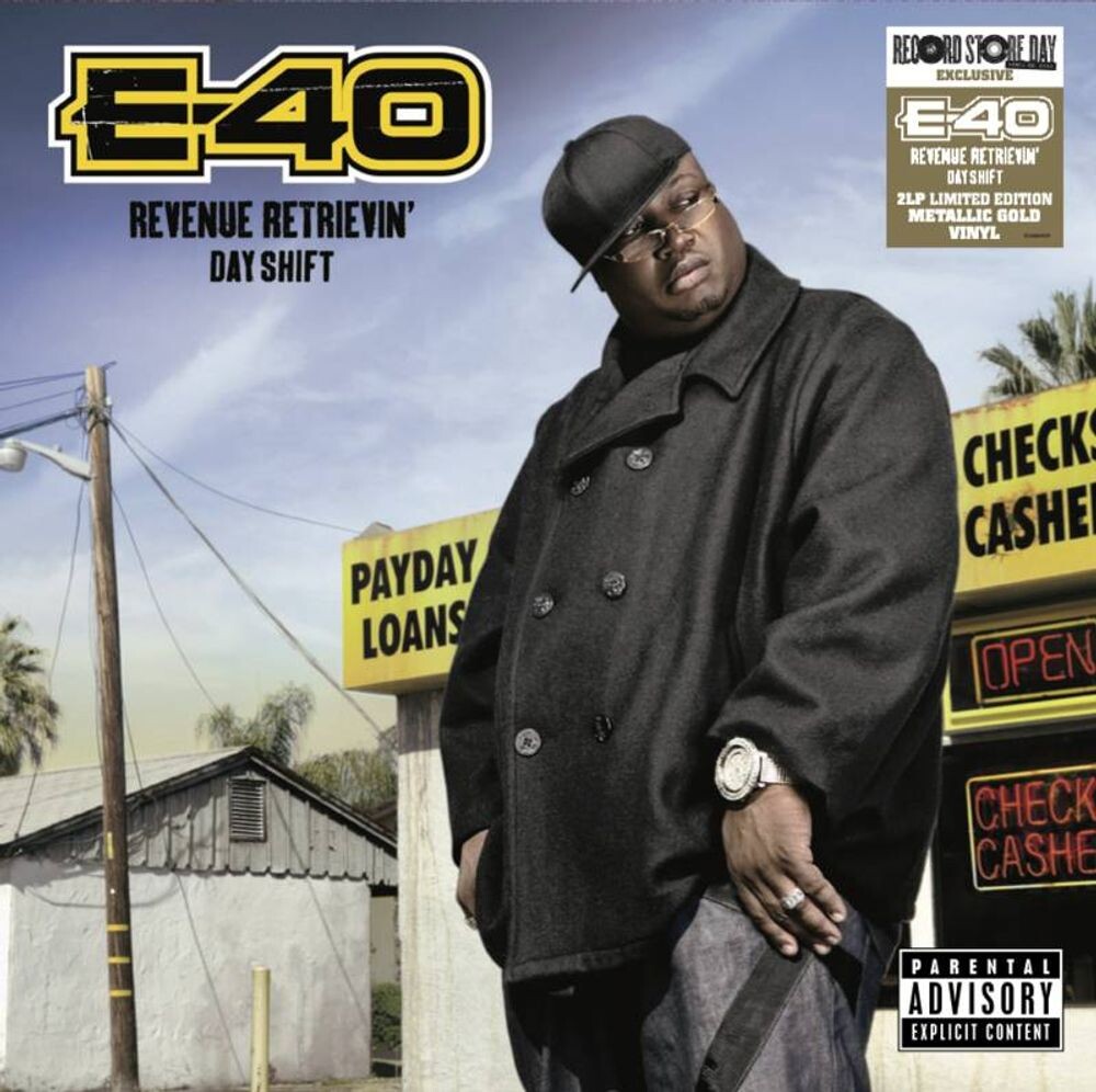 

Виниловая пластинка LP Revenue Retrievin': Day Shift [Record Store Day Metallic Gold Vinyl] [Explicit] - E-40