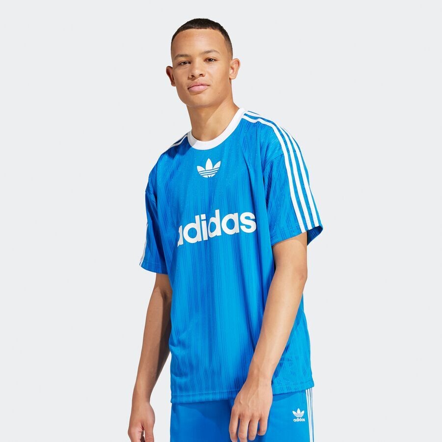 

Футболка adicolor 3-Stripes Jersey adidas Originals, цвет bluebird/white