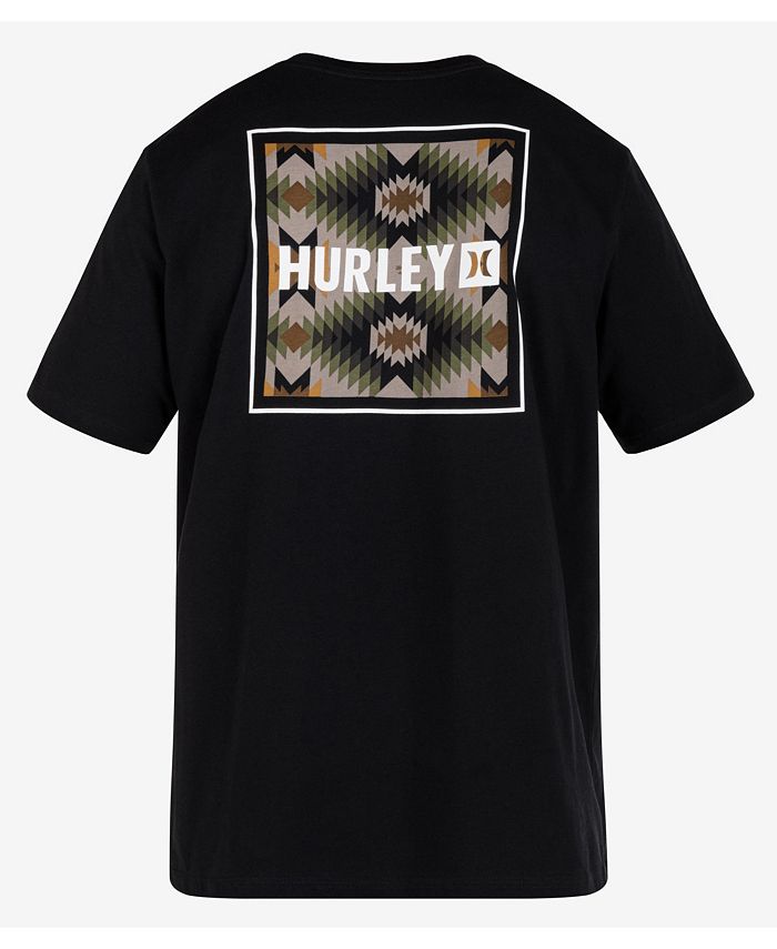 Мужская повседневная футболка с коротким рукавом Four Corners Hurley, черный черная футболка с принтом на спине hurley four corners